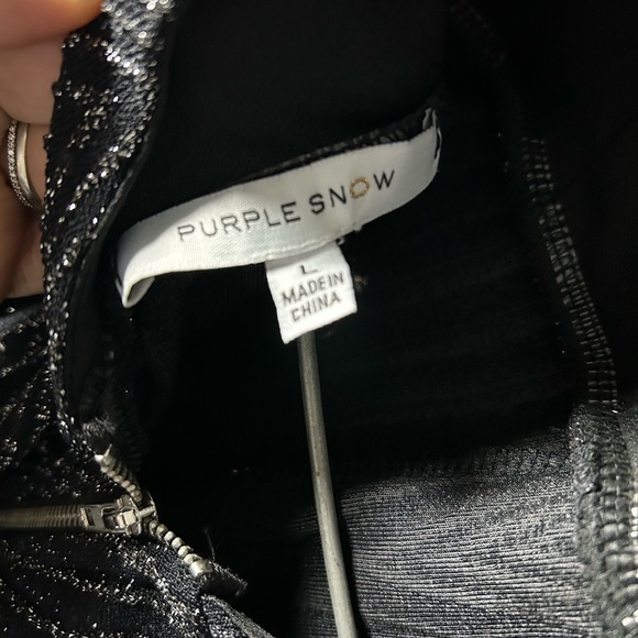 Purple Snow Black Sleeveless Halter Mini shorts - Picture 4 of 4